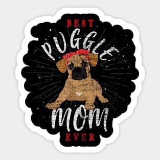 Cute Puggle Mom Mothers Day Dog Parent Dog Lover Puggle Sticker